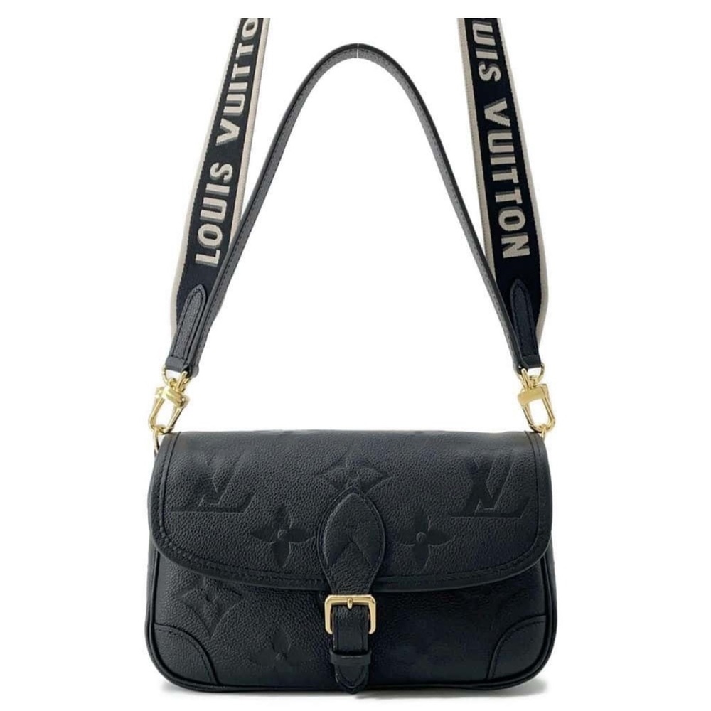 Louis Vuitton Black Embossed Shoulder Bag